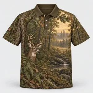 Heritage Whitetail Etching Polo Shirt