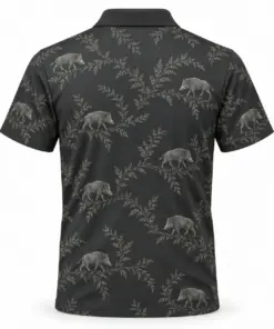 Boar Fern Drift Graphite Sage Polo Shirt - Back view