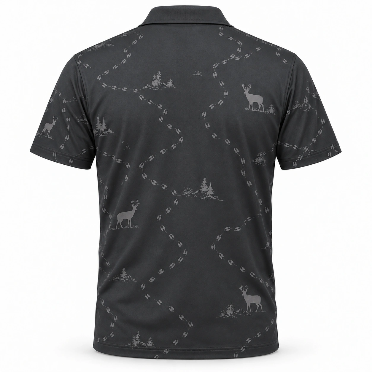 Deer Hoof Drift Slate Pearl Polo Shirt - Back view