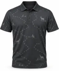 Deer Hoof Drift Slate Pearl Polo Shirt - Front view