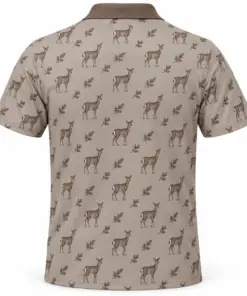 Deer Oak Checker Clay Slate Polo Shirt - Back view