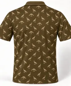 Micro Turkey Bronze Field Polo Shirt - Back view