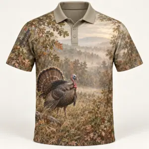Turkey Woodland Morning Polo Shirt