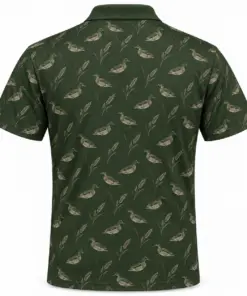 Wigeon Grass Medley Moss Sand Polo Shirt - Back view